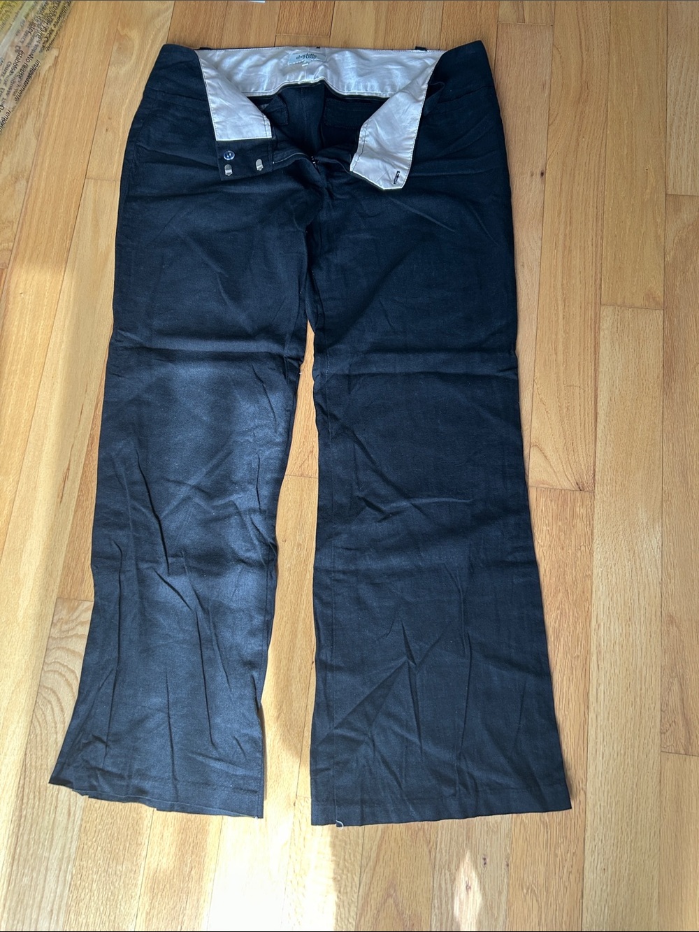 Charlotte Russe Black Pants with Satin Waistband